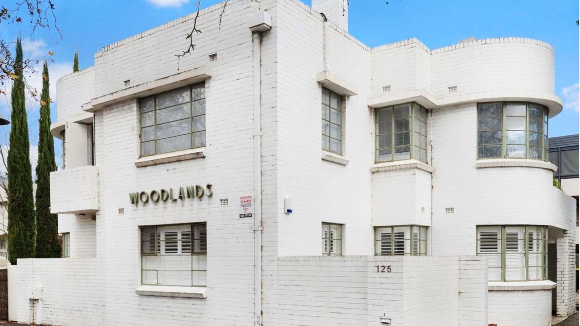 Woodlands as Moderne heritage in North Adelaide; interwar apartments