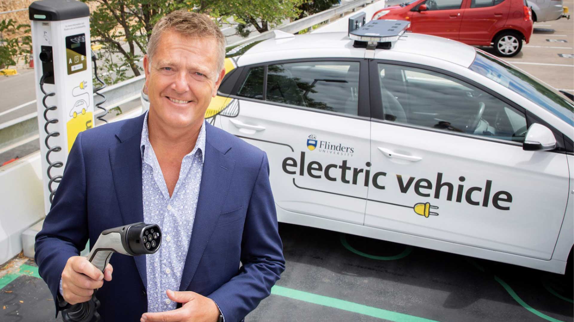 Flinders University in 2023 links its EV vehicle charging stations to campus power grid as