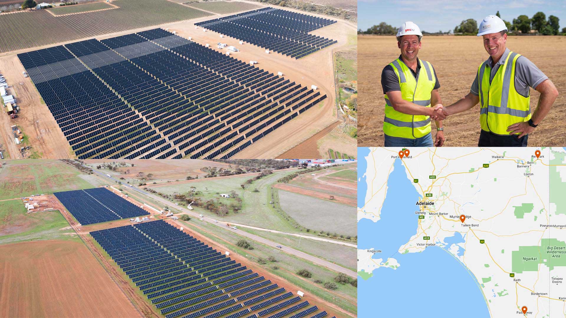 Batteries for regional South Australia solar farms by YES and SEI