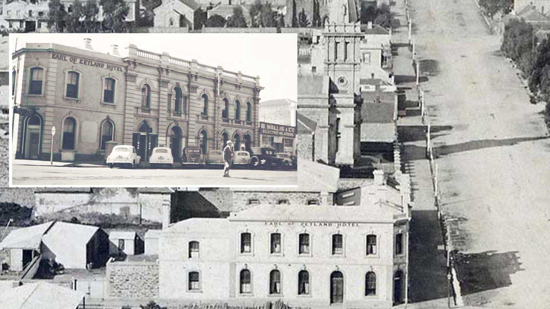 Earl of Zetland hotel in Adelaide city, from 1869, demolished in 1990s