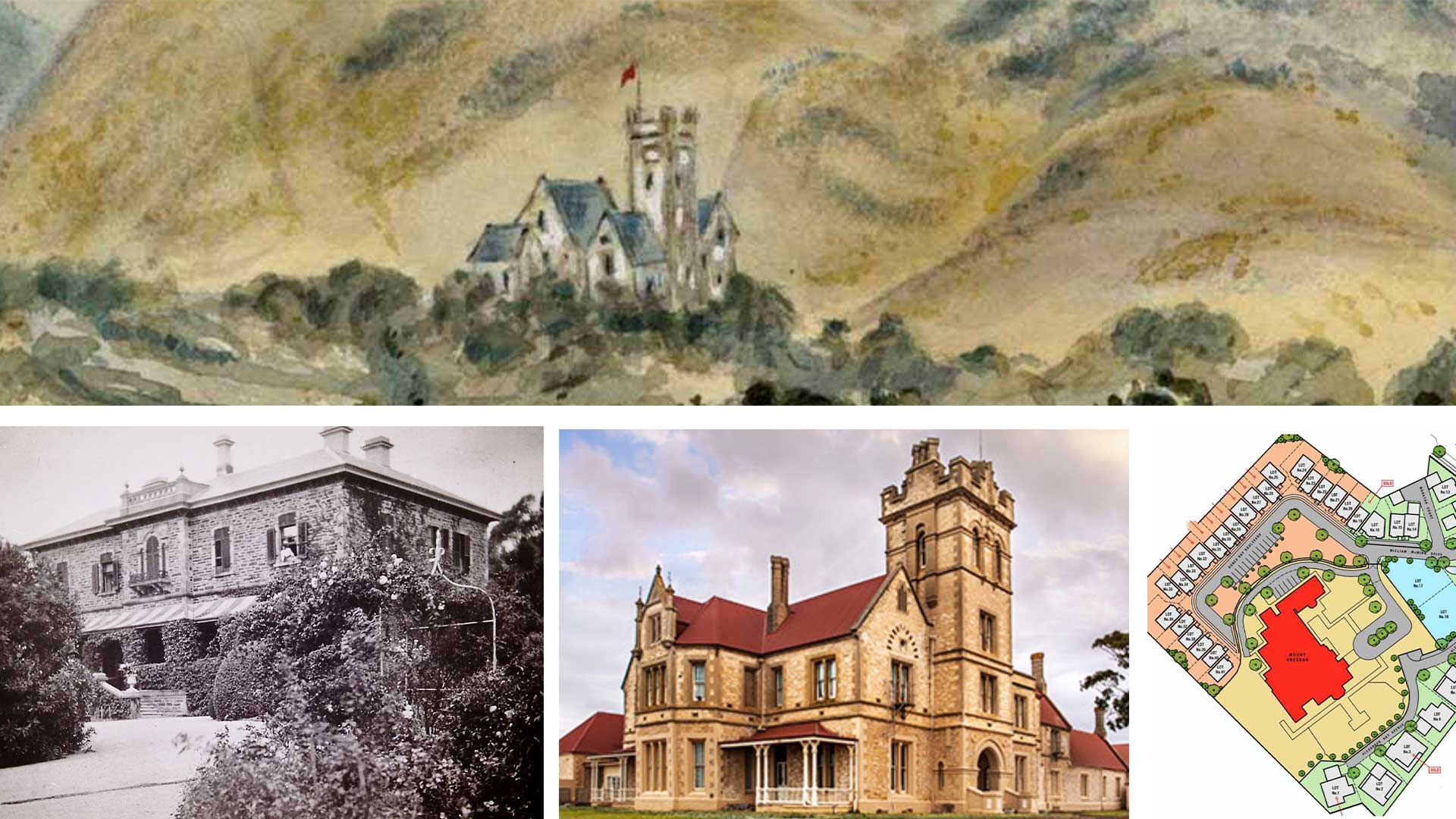 Alexander Hay's Mount Breckan mansion from 1880 near Victor Harbor ...