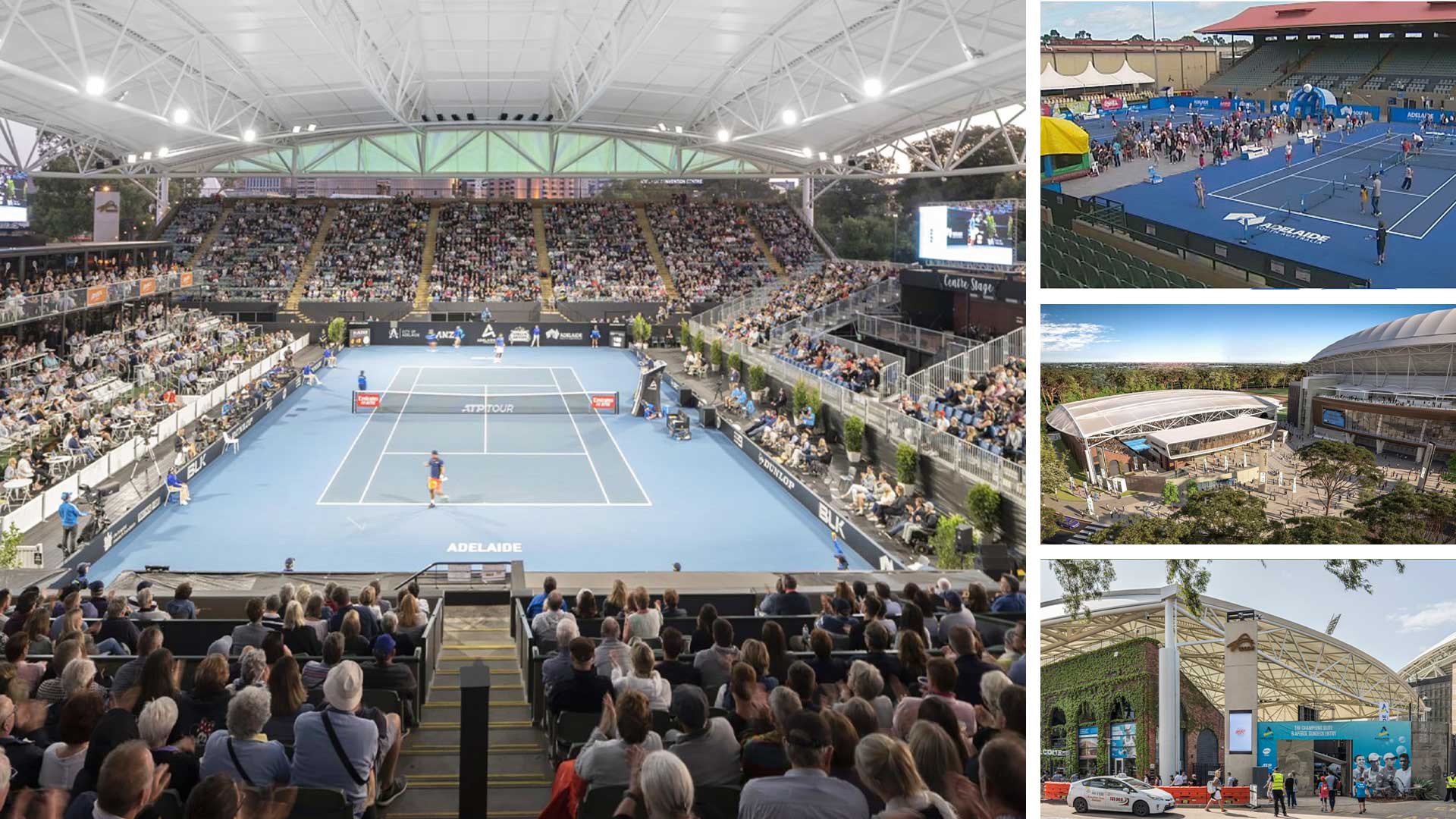 The Drive tennis centre lift to international (6,500 capacity) venue in
