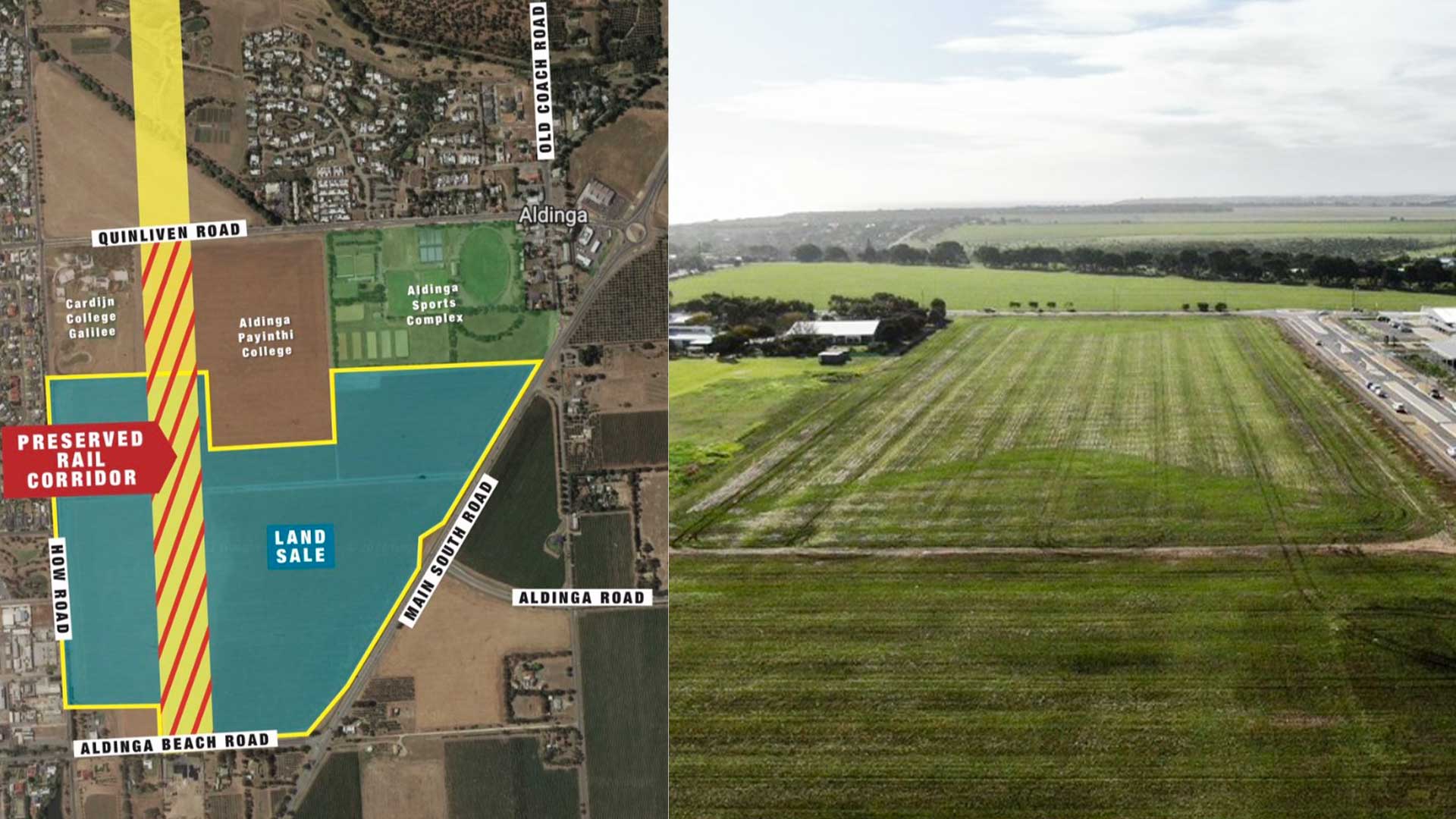 Land preserved in 2022 for future extension of Adelaide south Seaford