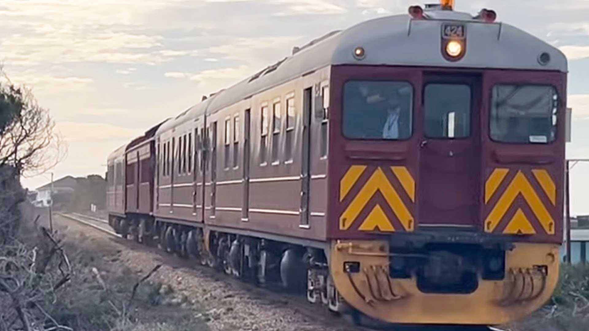 Australian Red Train Redhen railcars, built at the South Australian Railways' Islington hub ...