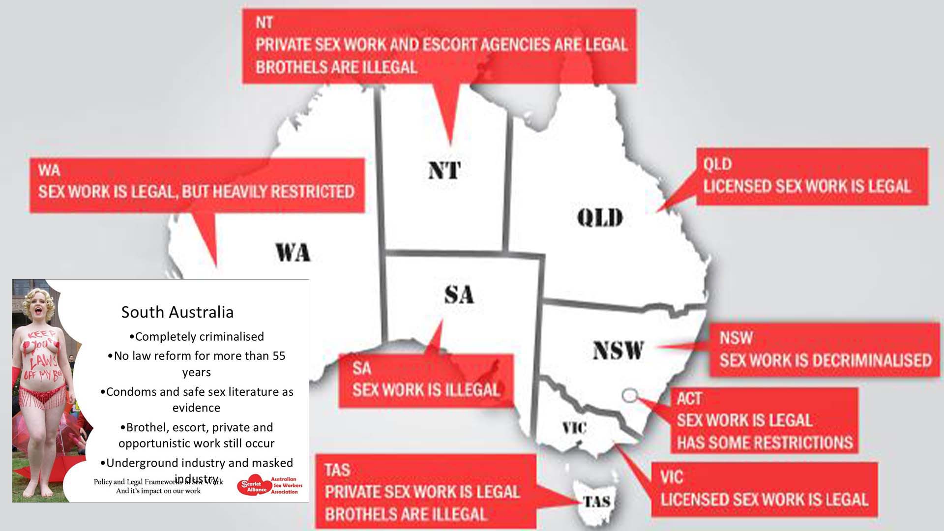 Sex work stays illegal in South Australia after 13th attempt at reform rejected by parliament conscience vote in 2019 Adelaide AZ